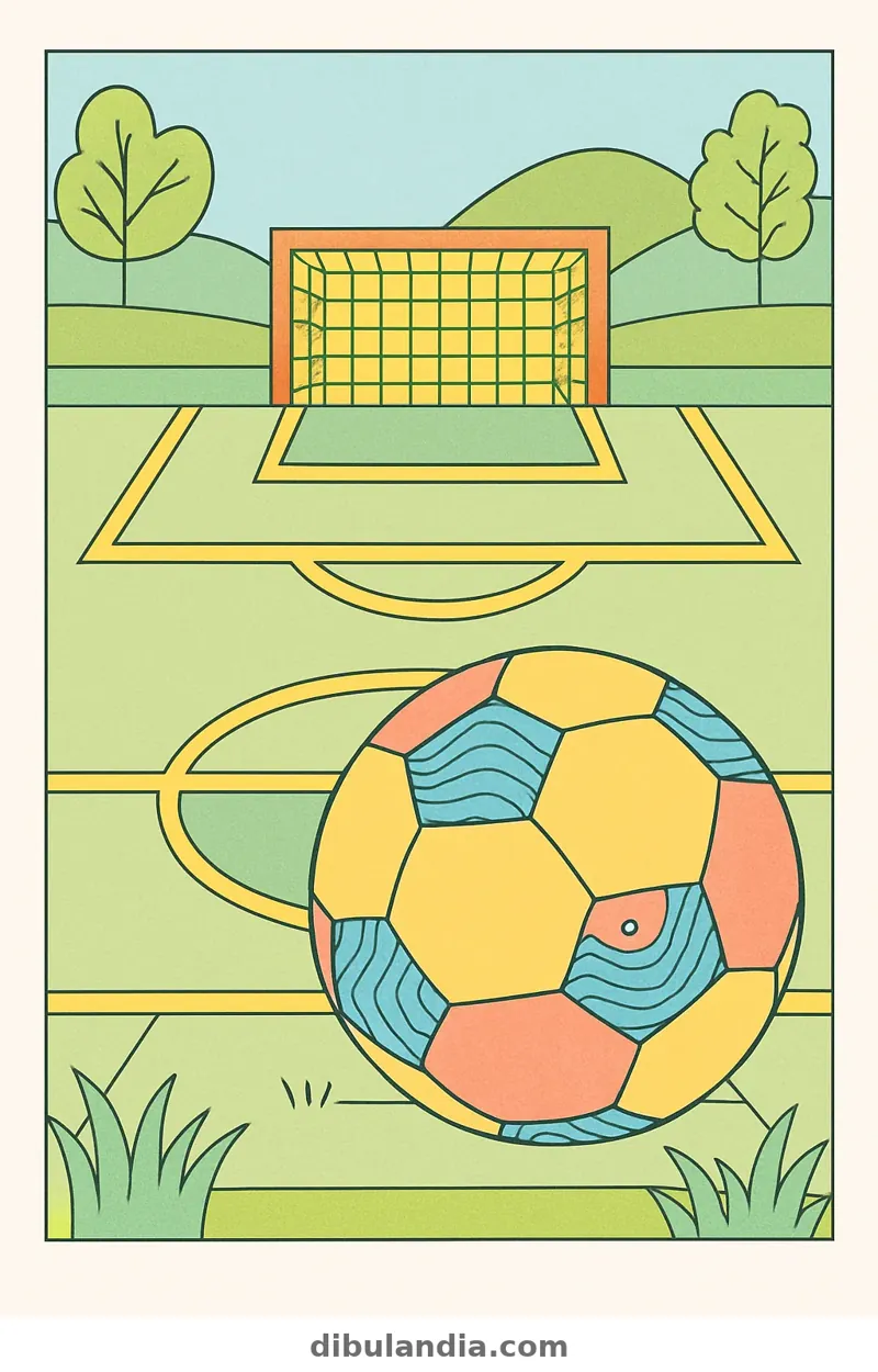 Ejemplo coloreado: Campo de fútbol