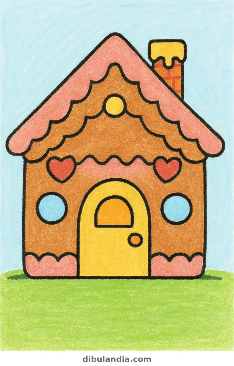 Ejemplo coloreado: Casita de jengibre