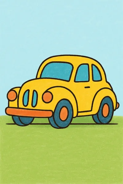 Ejemplo coloreado: Coche clásico