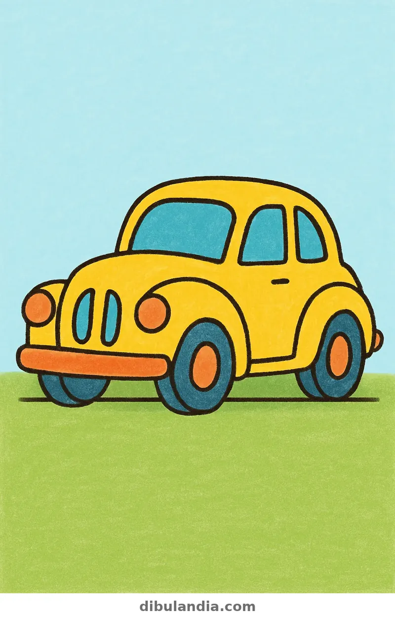 Ejemplo coloreado: Coche clásico