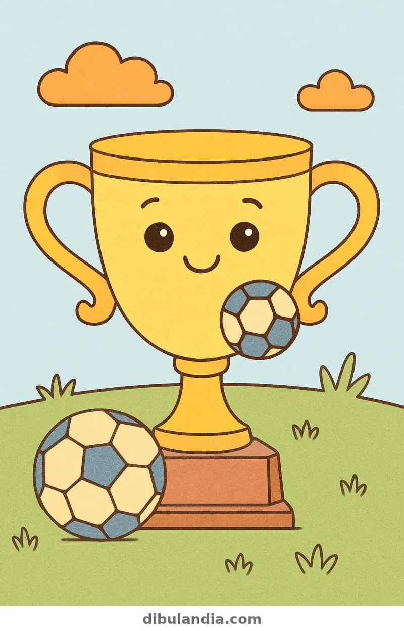 Ejemplo coloreado: Copa de fútbol
