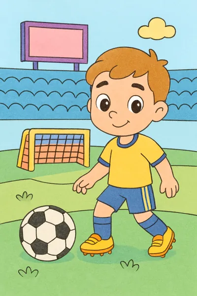 Ejemplo coloreado: Estadio de fútbol