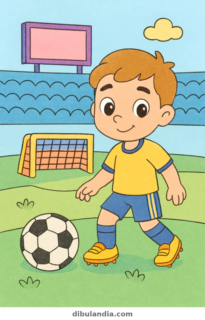 Ejemplo coloreado: Estadio de fútbol