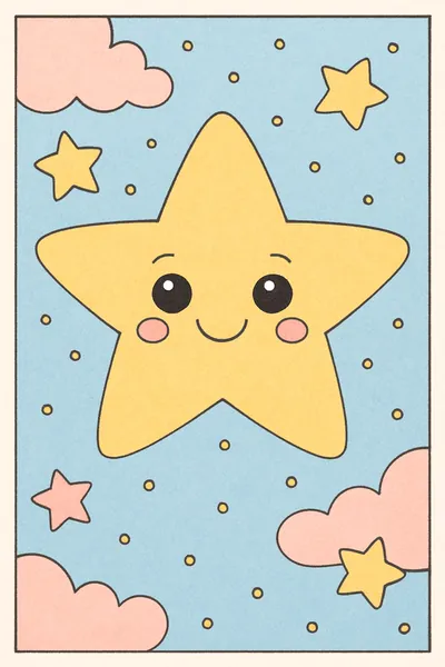 Ejemplo coloreado: Estrella con cara
