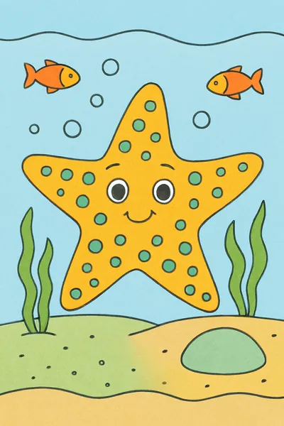 Ejemplo coloreado: Estrella de mar