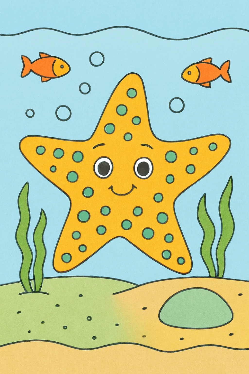 Ejemplo coloreado: Estrella de mar