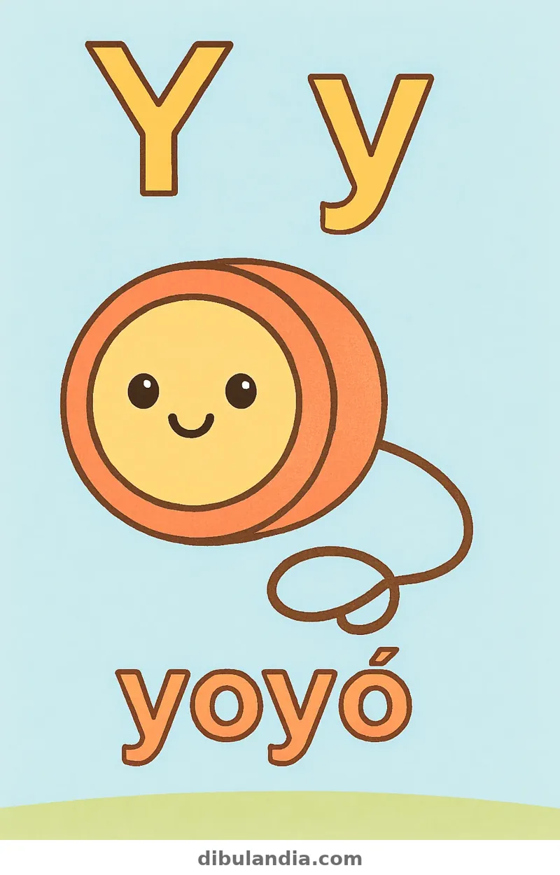 Ejemplo coloreado: Letra Y de yoyó