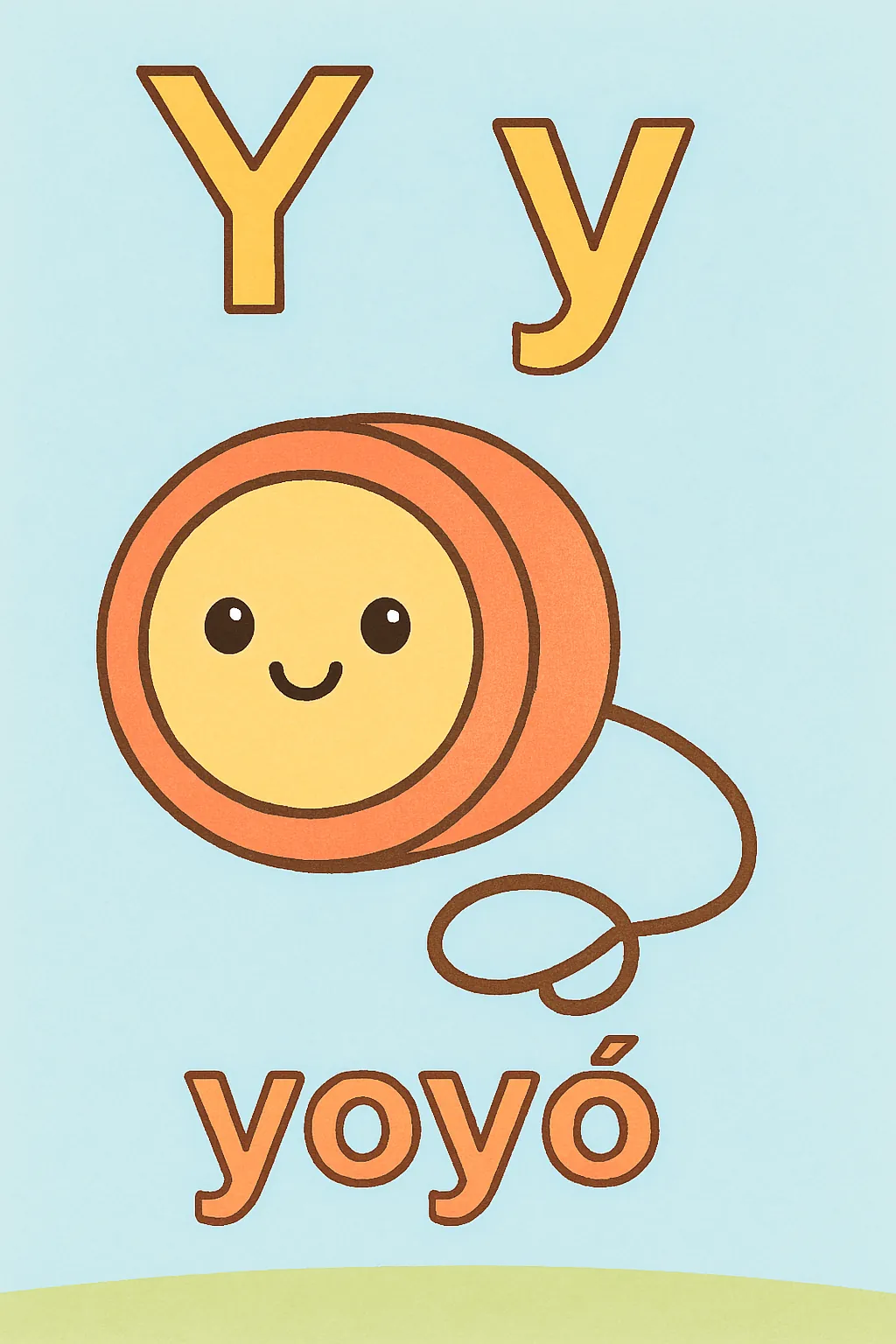 Ejemplo coloreado: Letra Y de yoyó