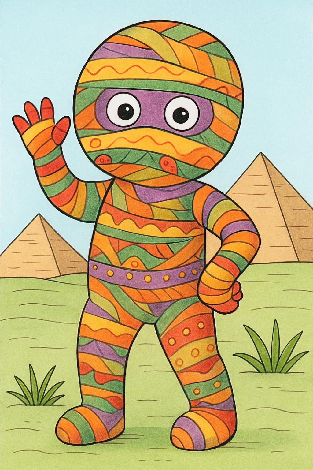 Ejemplo coloreado: Momia simpática