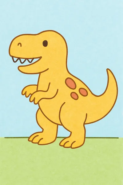 Ejemplo coloreado: Tiranosaurio rex