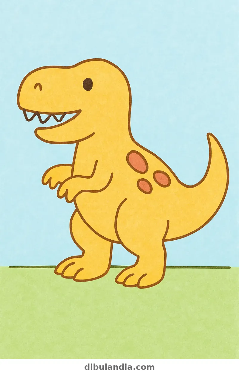 Ejemplo coloreado: Tiranosaurio rex
