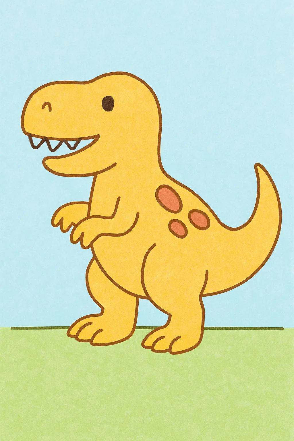 Ejemplo coloreado: Tiranosaurio rex